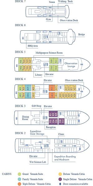 Deckplan der M/V Magellan Discoverer bei Aircruises